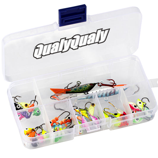 THKFISH 38PCS Ice Fishing Jigs Walleye Fishing Lures Crappie Jigs