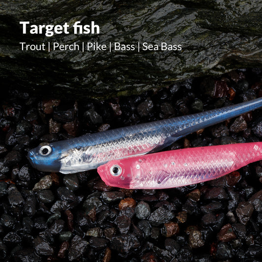 THKFISH 6Pcs Soft Swimbait Fishing Lures for Bass Trout Pike Walleye Crappie