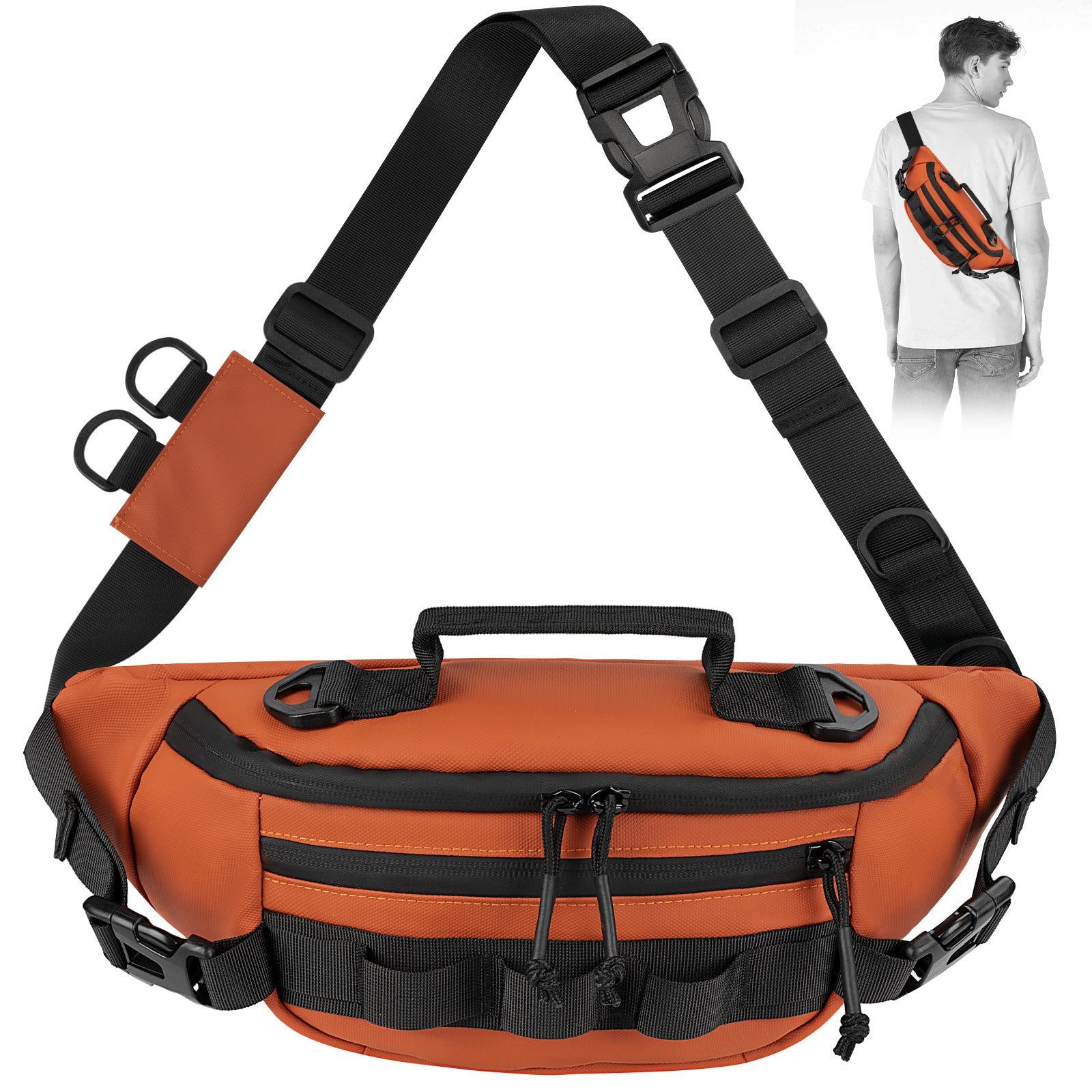 THKFISH Waterproof Fishing Tackle Rod Bag Waist Bag Backpack