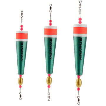 THKFISH 4PCS Weighted Popping Cork Fishing Bobbers