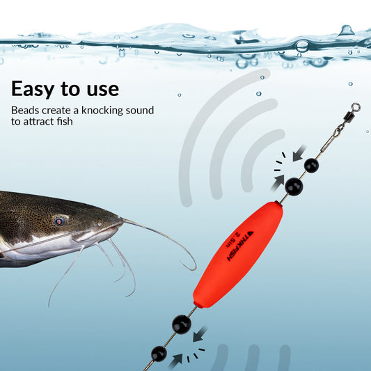 THKFISH 4pcs Catfish Rattling Line Float for Santee Rig