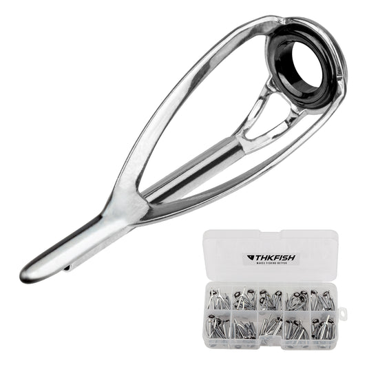 THKFISH 50pcs 10 Sizes Fishing Rod Tips Replacement Kit with Box