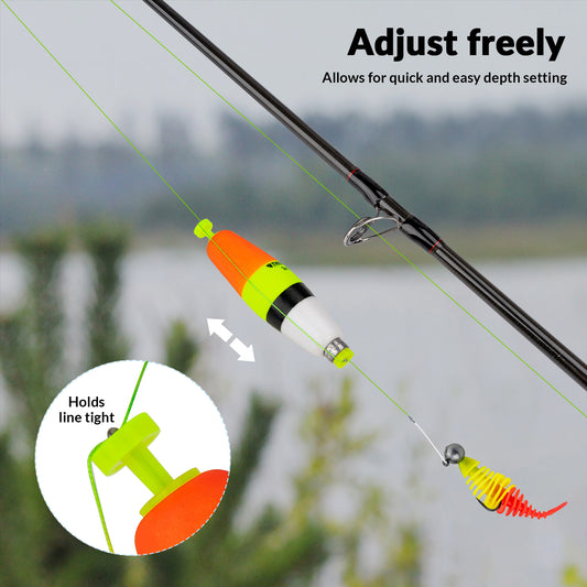 THKFISH 10pcs EVA Foam Weighted Fishing Floats Bobbers