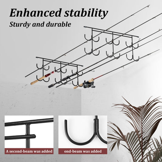 THKFISH Wall Mount Fishing Rod Holders & Storage Rack