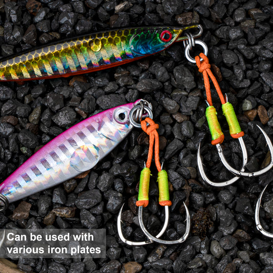 THKFISH 10pcs Fishing Assist Hooks For Saltwater Jigging