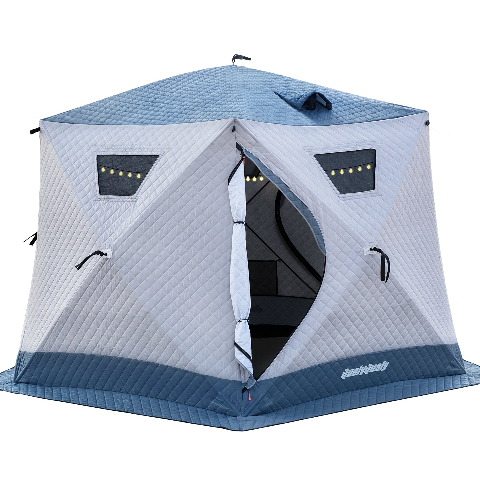 insulated ice fishing tent THKFISH 4-5 Person Portable Pop-Up Ice Fishing Tent with Carrying Bag