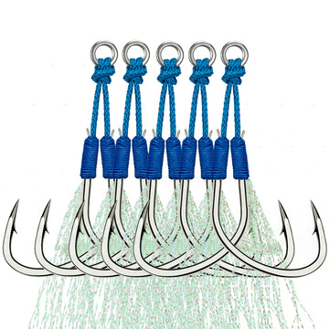 THKFISH 5pcs/15pcs/20pcs Saltwater Dancing Stinger Jigging Fishing Assist Hooks