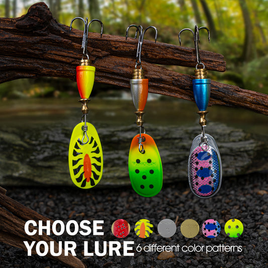 THKFISH 6/12pcs Fishing Spinnerbait Lures for Bass Trout Crappie