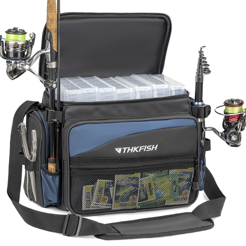 THKFISH Waterproof Fishing Tackle Bags with Rod Holder
