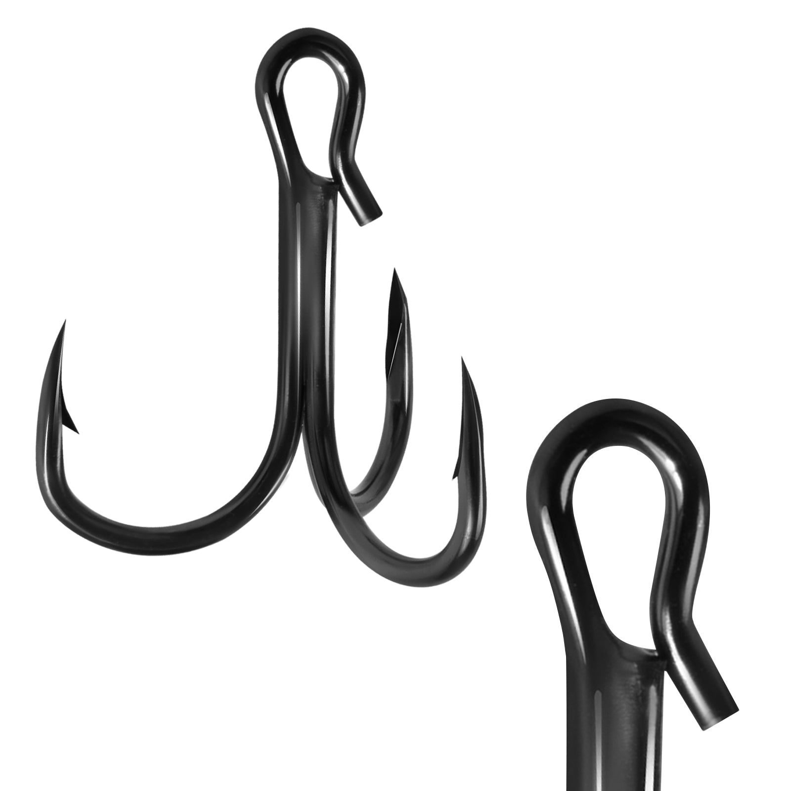 black nets hooks fishing THKFISH 25PCS Treble Fishing Hooks for Catfish Trout, #2-25pcs