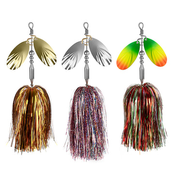 THKFISH 3pcs Spinner Bait Fishing Lure With Double Blades