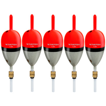 THKFISH 5PCS Fishing Floats Slip Bobber for Crappie Trout Zander