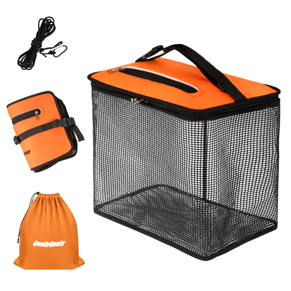 collapsible fish basket OperSeven Metal Rustproof Boat Clamp Fish Basket 14 diameter THKFISH Large Floating Fish Basket