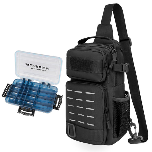 THKFISH Waterproof Fishing Backpack with 3600 Tackle Box