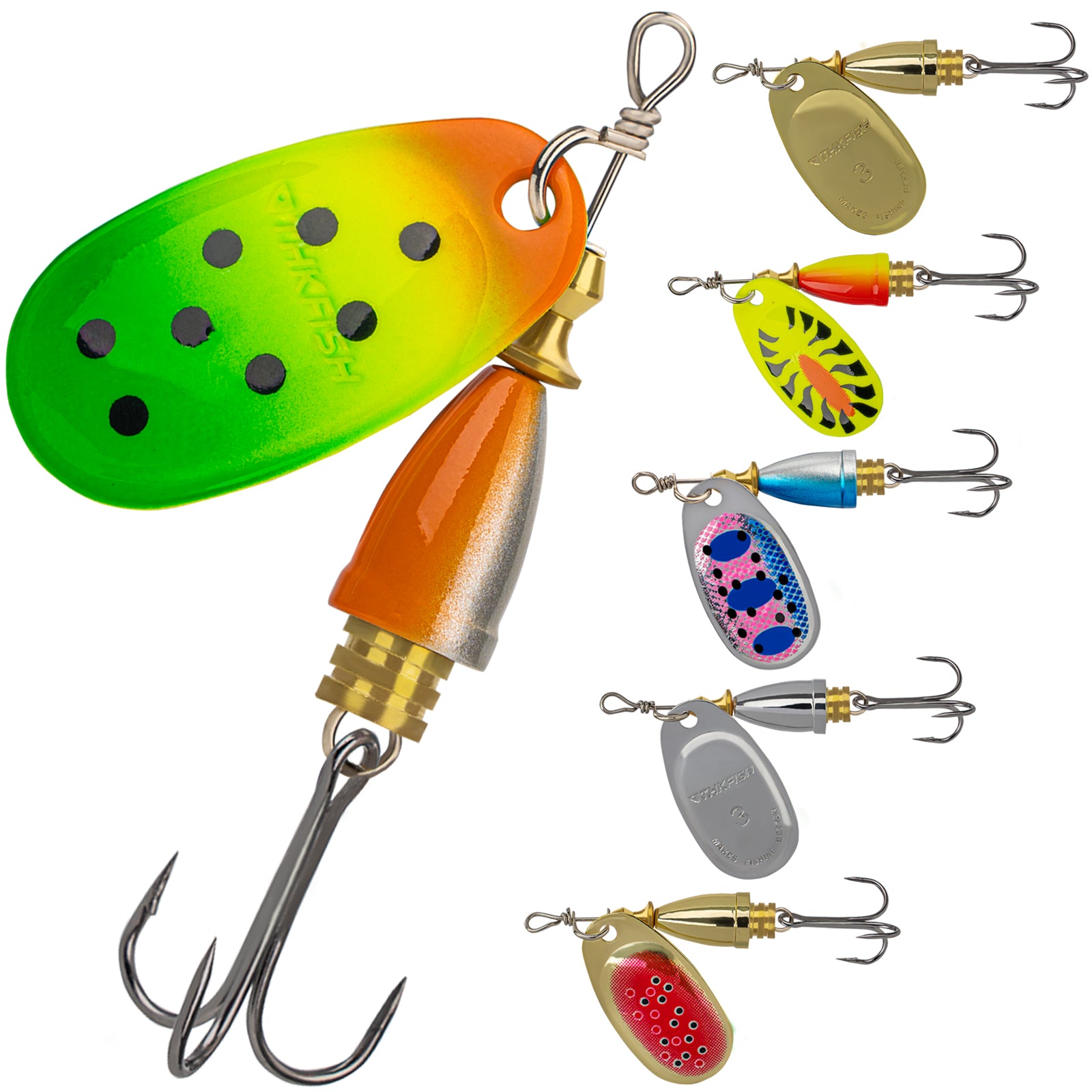 THKFISH 6/12pcs Fishing Spinnerbait Lures for Bass Trout Crappie, 6pcs-1/5oz