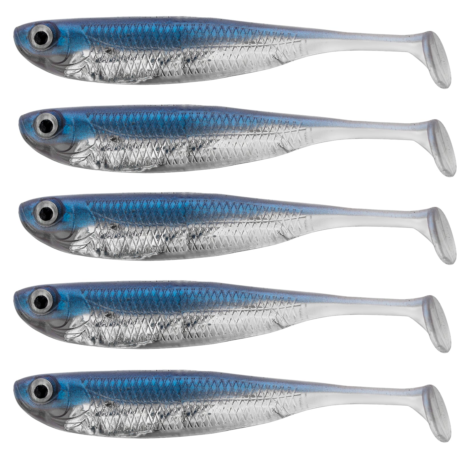 THKFISH Soft Plastic Swimbait Paddle Tail Lure for Bass Trout Walleye