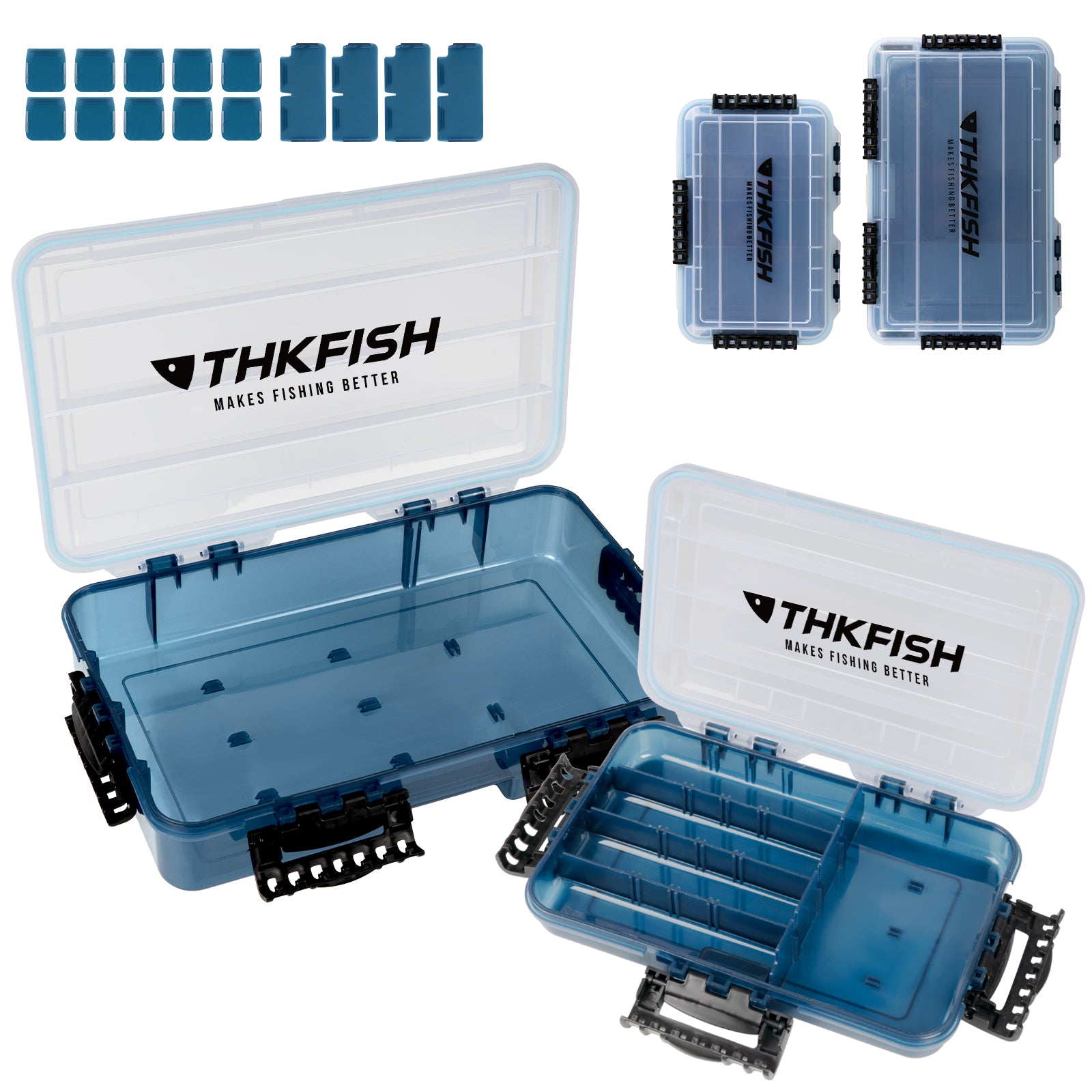 THKFISH 3600/3700 Large Fishing Tackle Lure Bait Box for Sale, 2PCS-(3600 +3700L Tackle boxes)