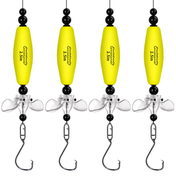 THKFISH 4PCS Catfish Float Rigs Fishing Bobbers with Propeller For Santee Rig