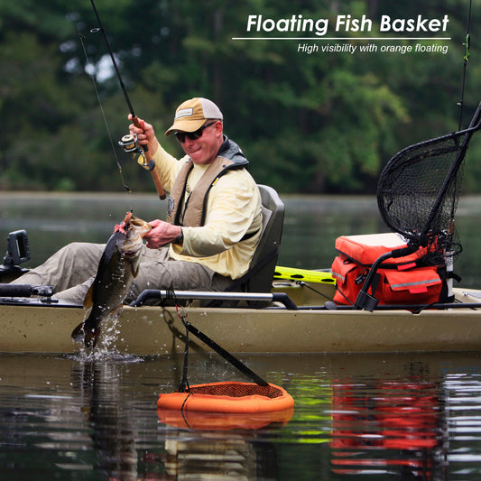 THKFISH Foldable Floating Fish Basket for Caught Fish