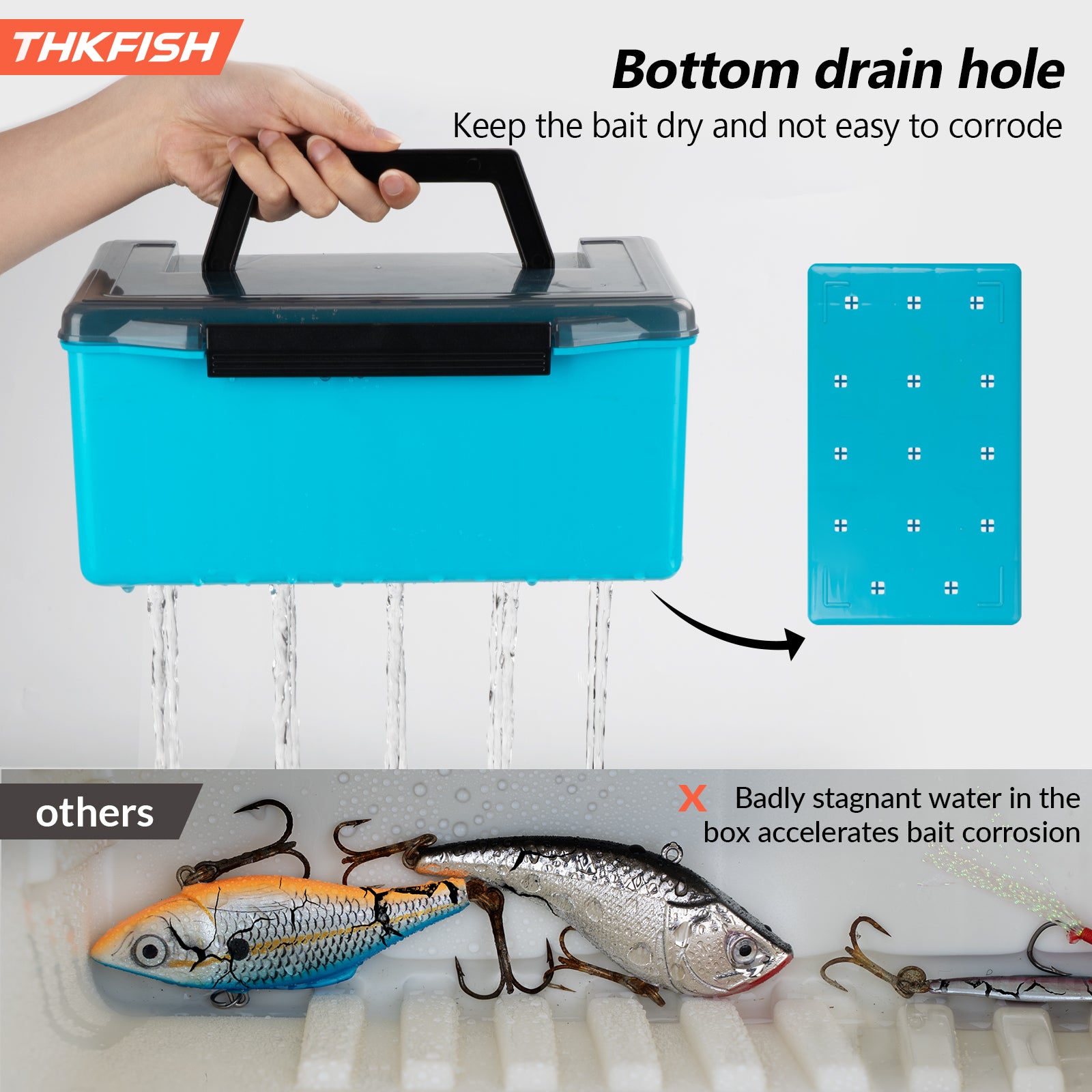 container for fishing lures top load Plano EDGE 3700 Spinner Bait Box handed latch design for easy open and close. Lure Lock Tackle Box LL1DT