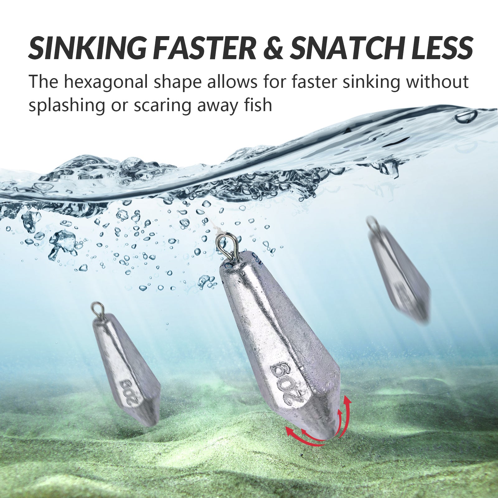 THKFISH 28pcs Fishing Weights Kit Fishing Sinker Lead Drop Shot Weights - View #4