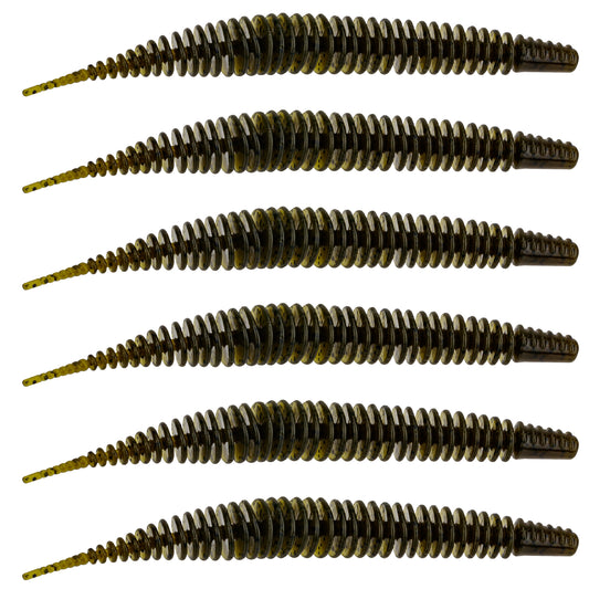 THKFISH 6pcs Soft Plastic Fishing Worms Lures for Bass