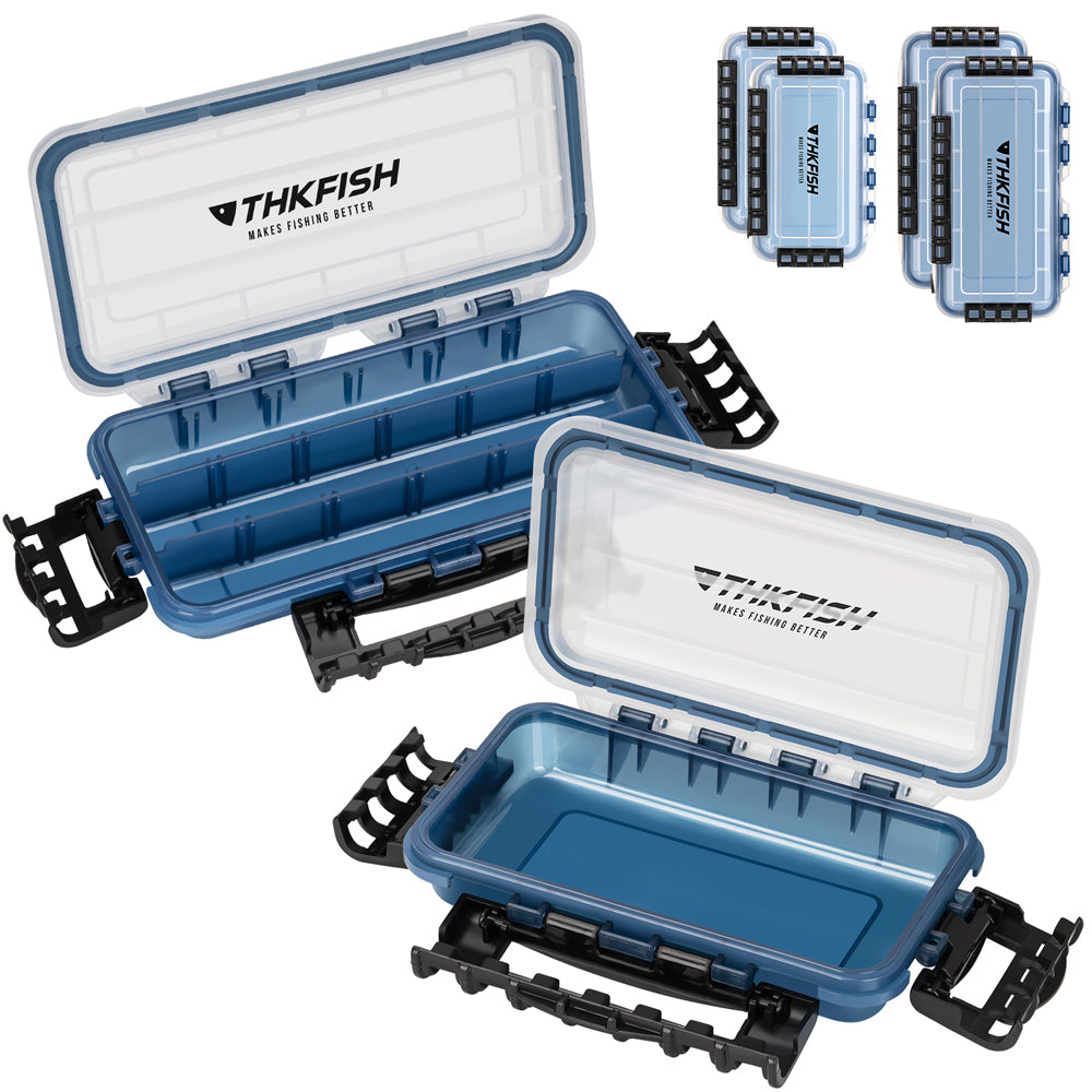 THKFISH 3400/3500 Waterproof Fishing Gear Tackle Box, 2PCS 3400+2PCS 3500