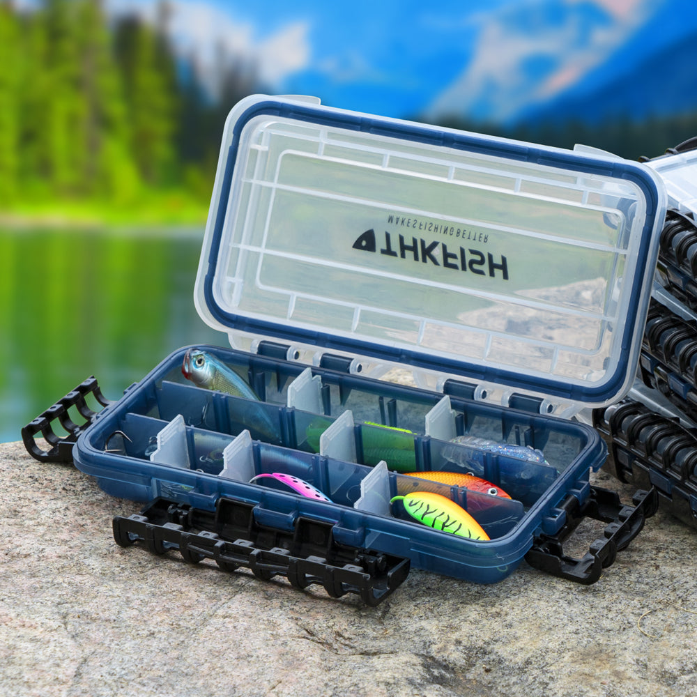 THKFISH 3400/3500 Waterproof Fishing Gear Tackle Box, 4PCS 3400