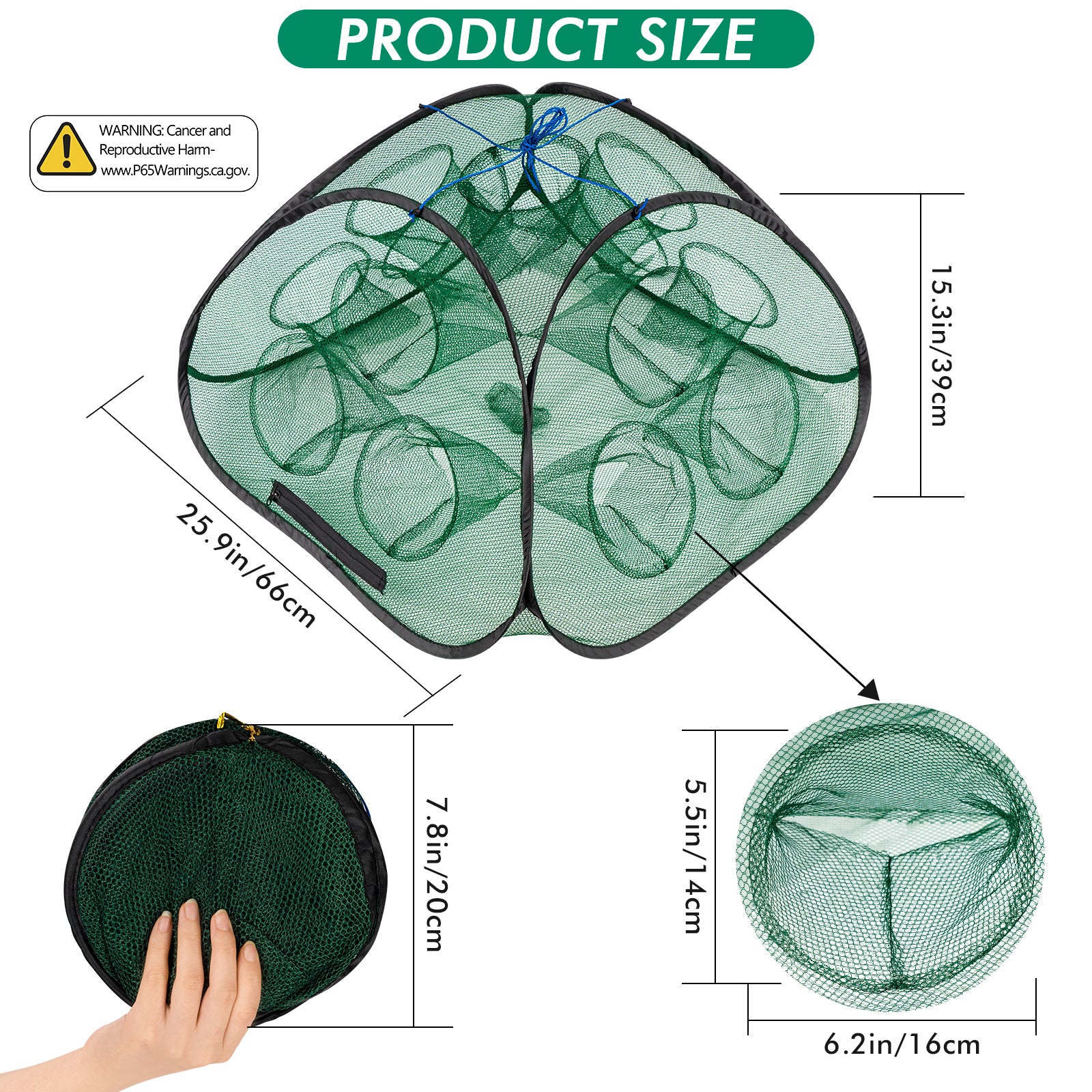 Trungeton Mini Fish Trap - Portable Aquarium Trap For Kids Fishing Outdoors