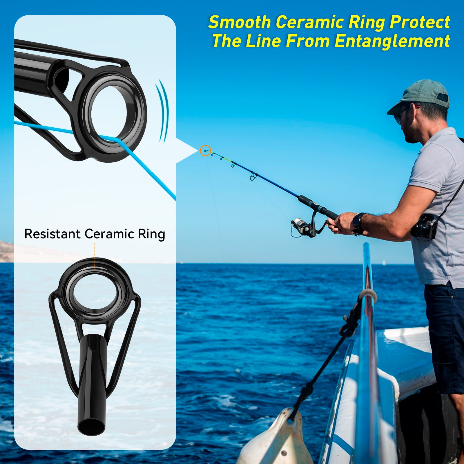 THKFISH Fishing Rod Tip Repair Kit with Glue 42PCS