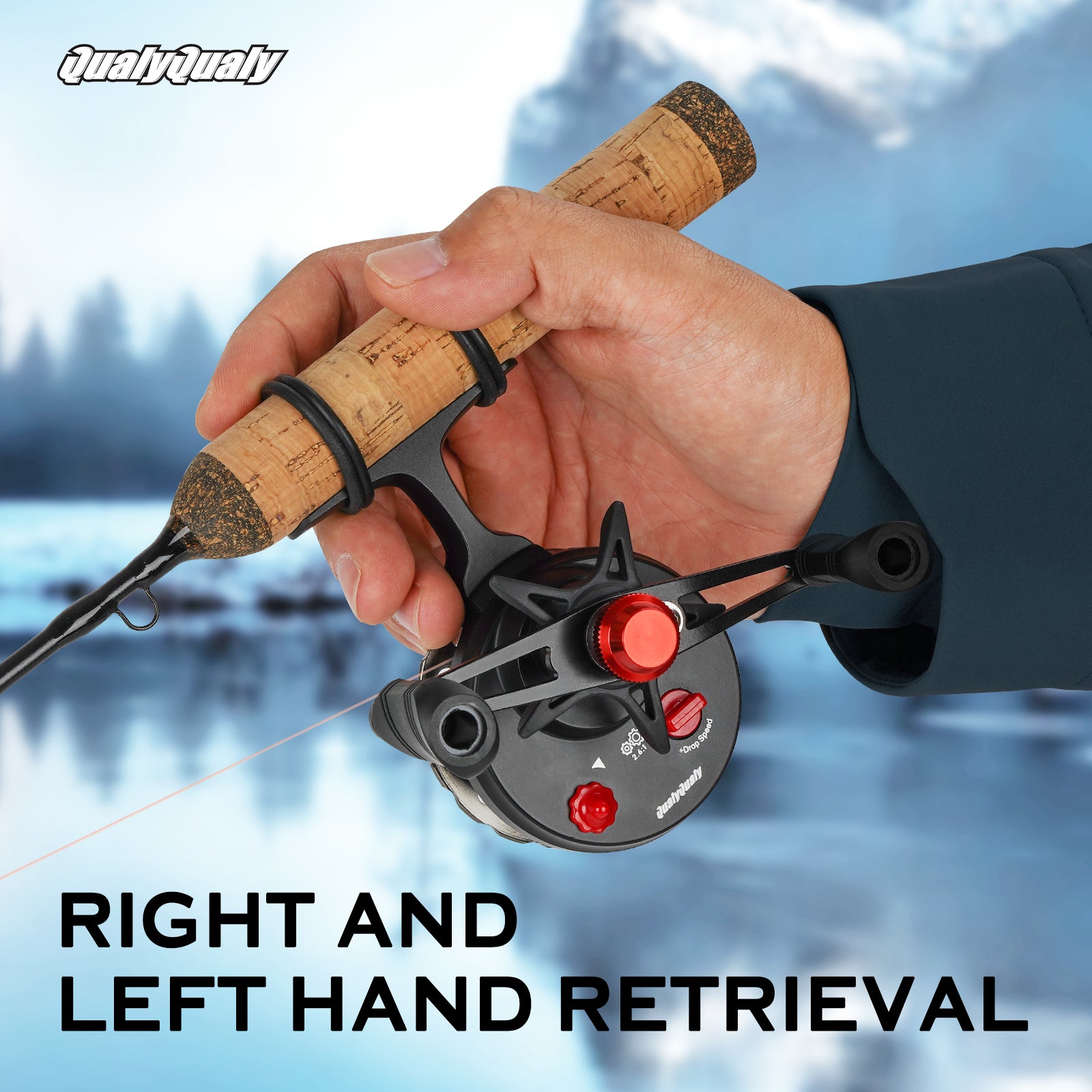 THKFISH Ice Fishing Rod and Reel Combo Ice Fishing Gear Clearance