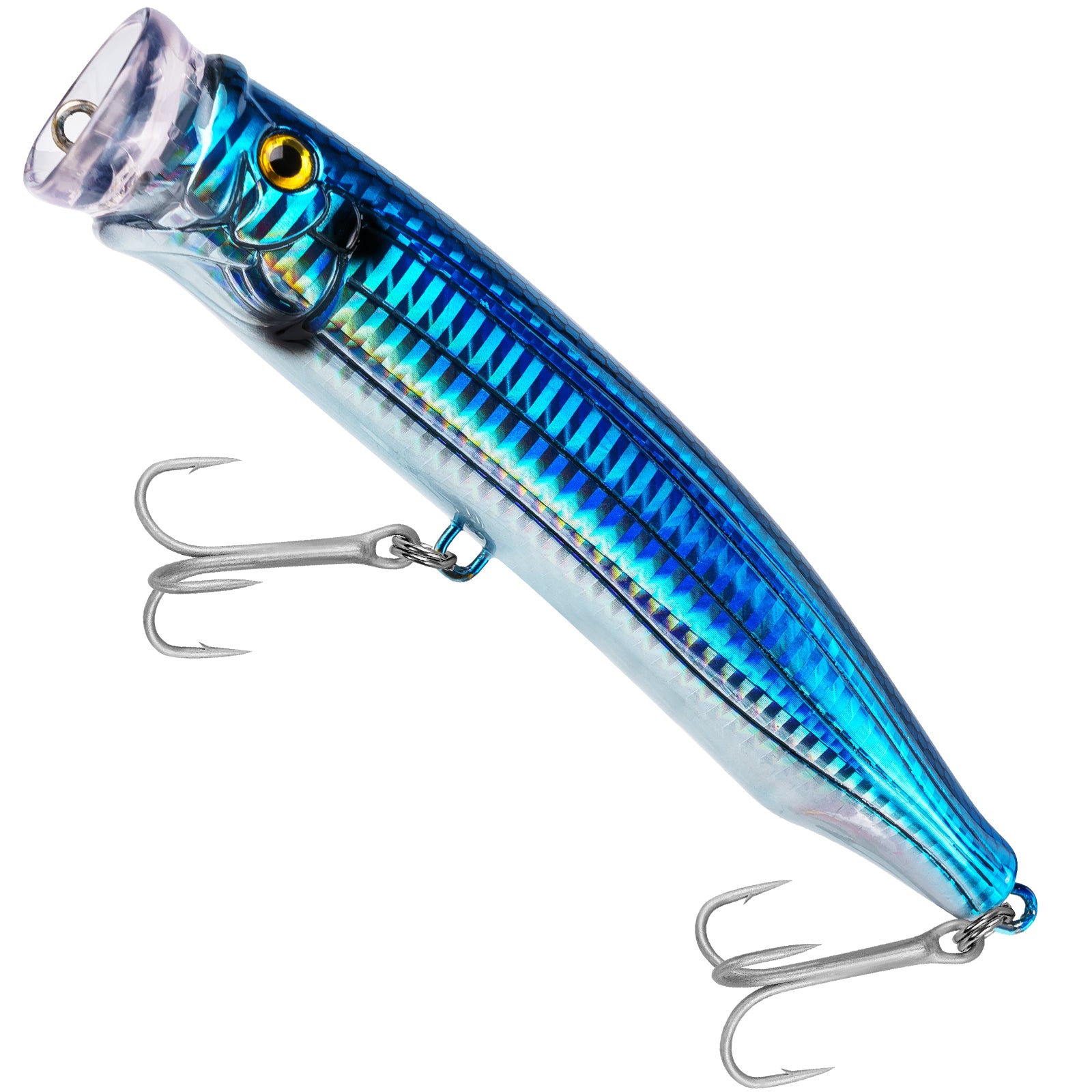 THKFISH 5.9in 1pc/3pcs Saltwater Tuna Popper Topwater Fishing Lures, 1PC-BLUE THKFISH 5.9in 1pc/3pcs Saltwater Tuna Popper Topwater Fishing Lures, 1PC-BLUE