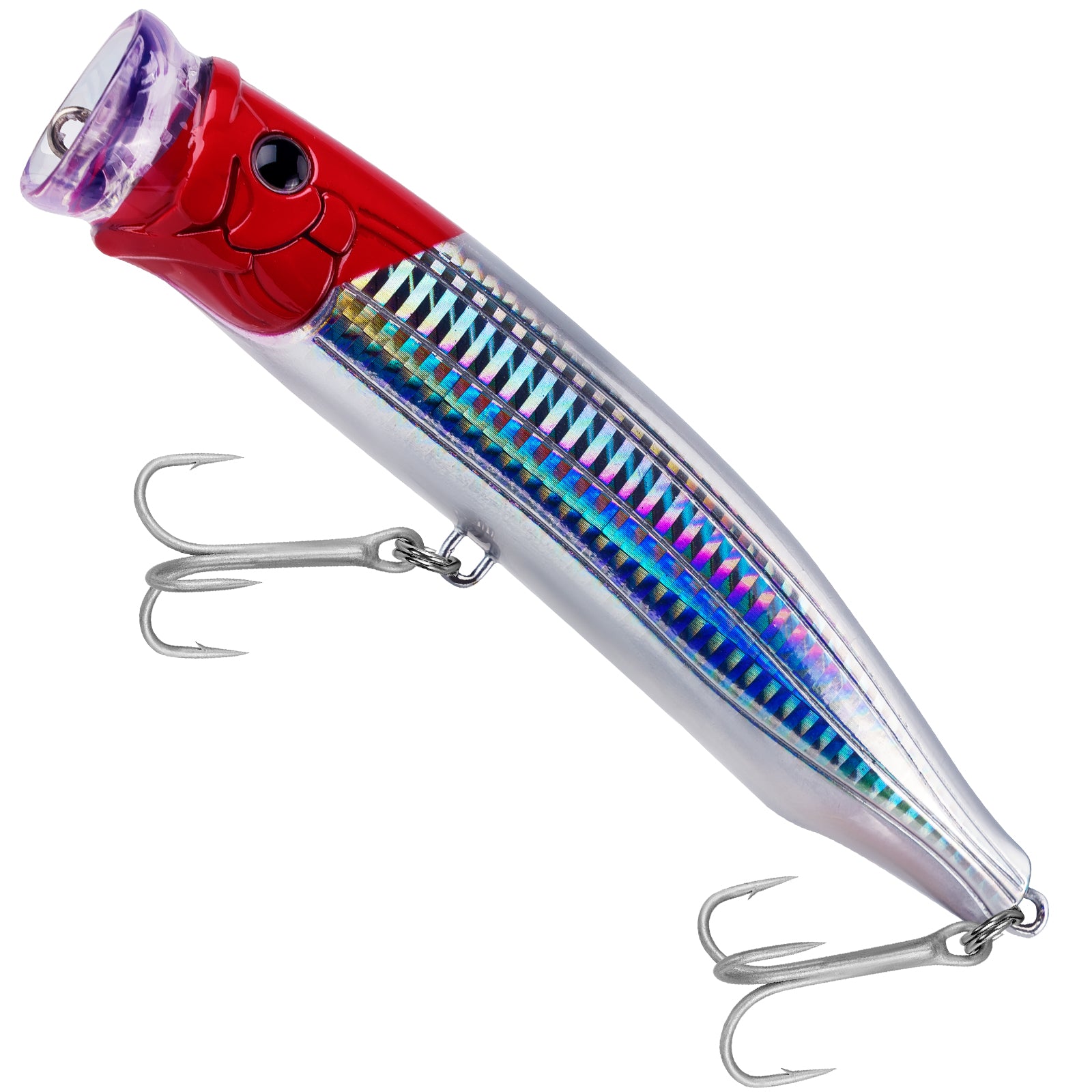 fish lure shark tank THKFISH 5.9in 1pc/3pcs Saltwater Tuna Popper Topwater Fishing Lures, 1PC-RED Depth 6' 9' floatback Nomad Design Squidtrex Jigs Each package includes THKFISH Size:12LB/1175YD