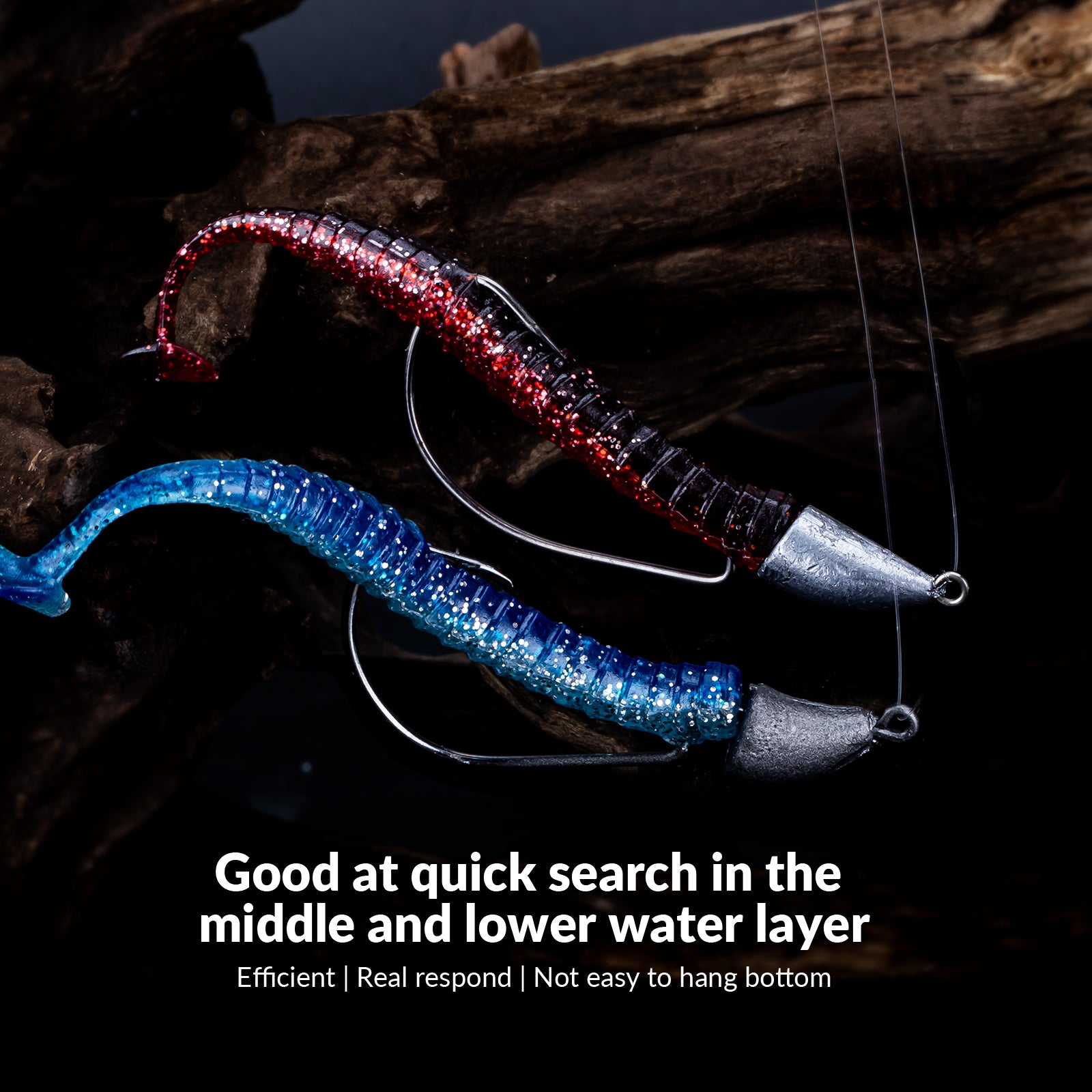 bullet type weighted hook THKFISH Jig Heads Swimbait Hooks For Texas Rig Offset Worm Hook / 3.5g(1/8 oz)-2#-10pcs