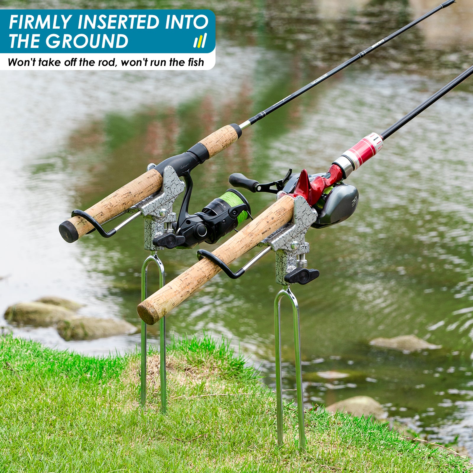 THKFISH 360 Degree Adjustable Fishing Pole Rod Holders for Bank Fishing -2Pack THKFISH 360 Degree Adjustable Fishing Pole Rod Holders for Bank Fishing -2Pack