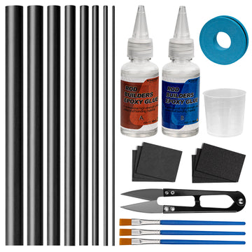 THKFISH Fishing Rod Repair Kit with Carbon Fiber Sticks