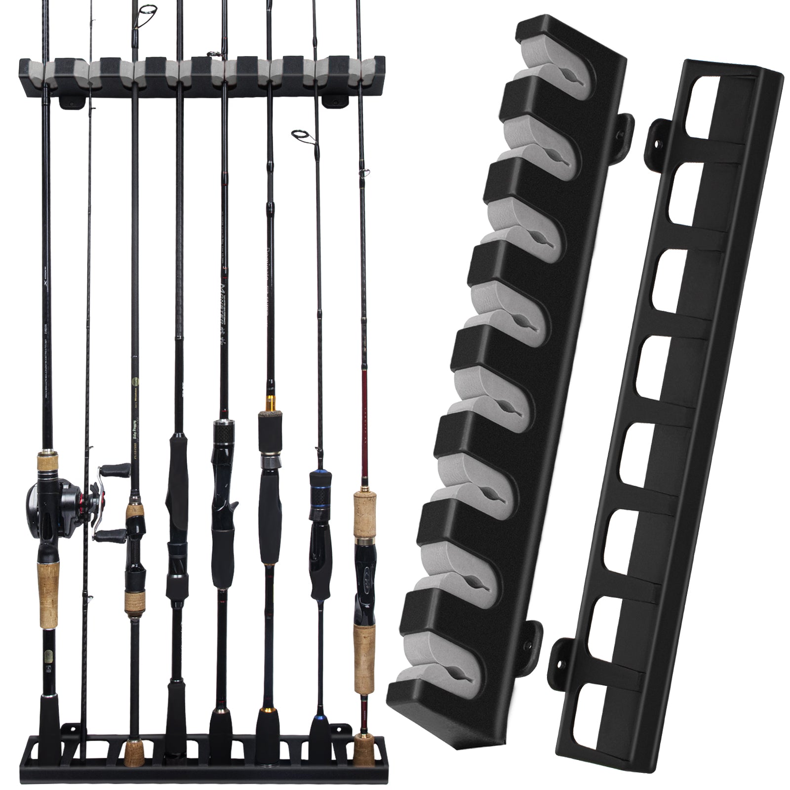 vertical wall mount fishing rod holder OJYDOIIIY Holders,Vertical Fishing Pole Storage Rack for Garage 2 Packs : Sports & Outdoors the rack can be expanded to accommodate more rods Durable Wall Mount Fishing Rod