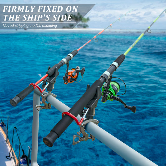 THKFISH 2pcs Adjustable Fishing Pole Holders for Boat, Kayak and Canoe