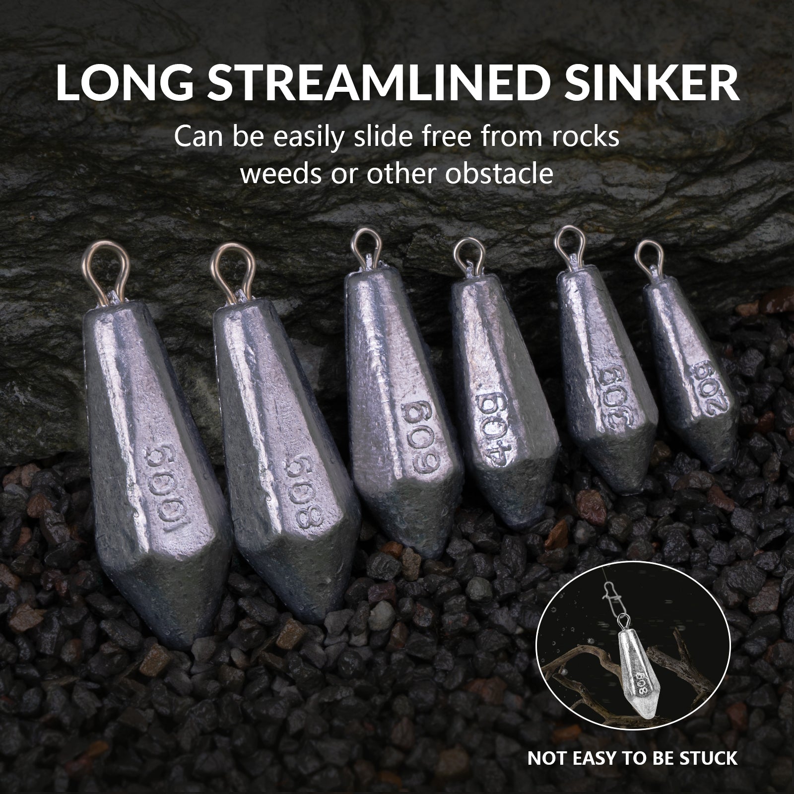 THKFISH Drop Shot Fishing Weights Sinker For Bass Fishing