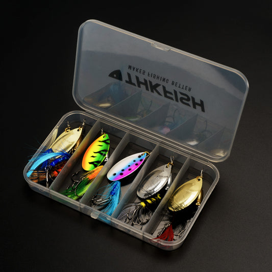 THKFISH 6/12pcs Spinner Baits Fishing Lures for Bass Trout Crappie
