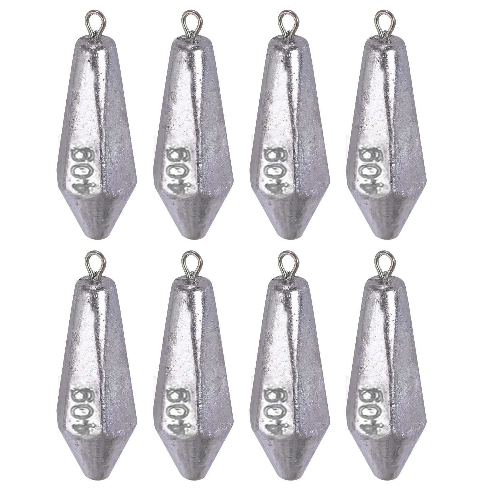 20-100PCS Loop Wire Fishing Sinkers – Long Tail Lead Clips, Stainless Steel Swivels