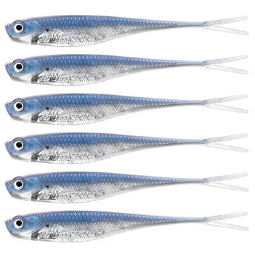 THKFISH 6Pcs Soft Swimbait Fishing Lures for Bass Trout Pike Walleye Crappie
