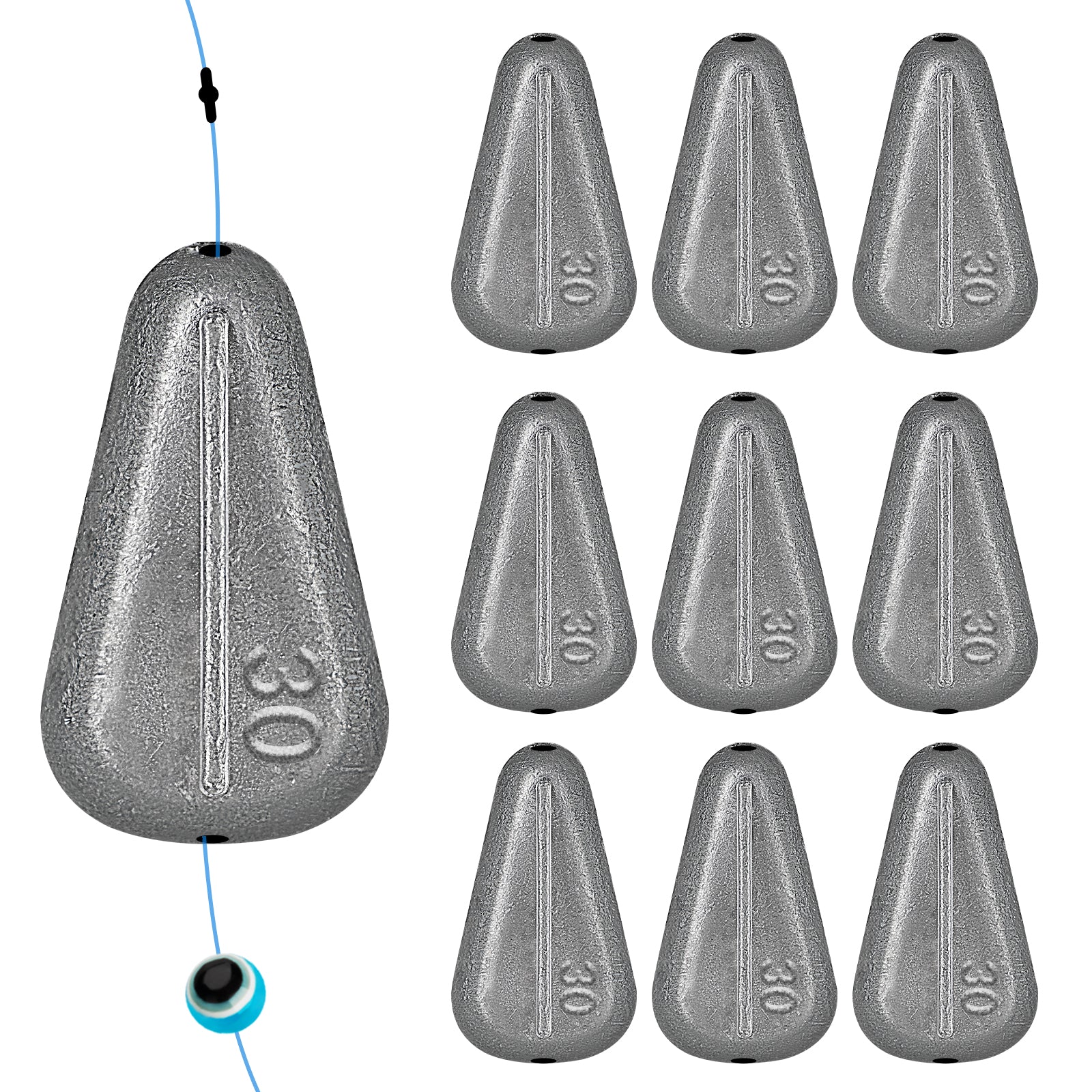 THKFISH Fishing Weights Sinkers No Roll Sinkers Lead Weights
