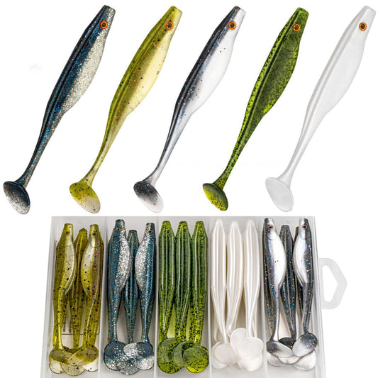 THKFISH 20/25/30 PCS Soft Paddle Tail Swimbaits Lures