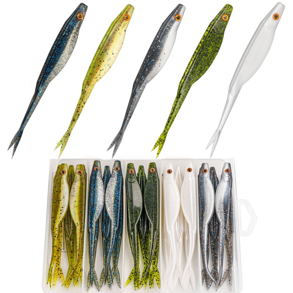 THKFISH Best Paddle Tail Swimbaits Lures for Bass, Trout, Walleye, T-Tail / 3.8in-30pcs