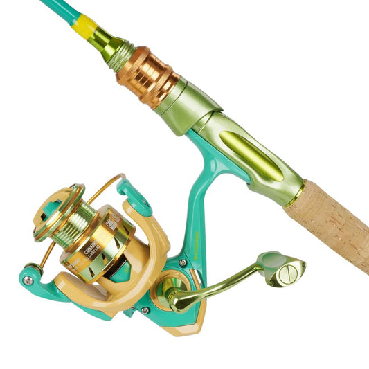 THKFISH 2Pcs Carbon Fiber Fishing Rod and Reel Combo
