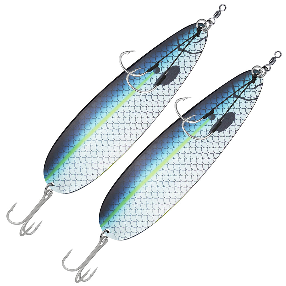THKFISH 2pcs Magnum Flutter Spoon Large Saltwater Fishing Lures with Hooks THKFISH 2pcs Magnum Flutter Spoon Large Saltwater Fishing Lures with Hooks