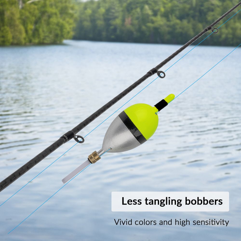 bobber fishing pole THKFISH 5pcs Slip Fishing Bobbers Floats for Crappie Balsa Panfish Fishing, 2in