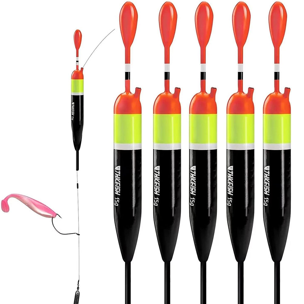 THKFISH 5pcs Slip Bobbers Floats for Crappie