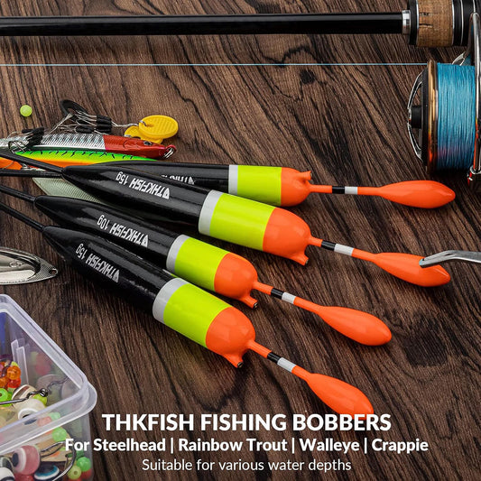 THKFISH 5pcs Slip Bobbers Floats for Crappie